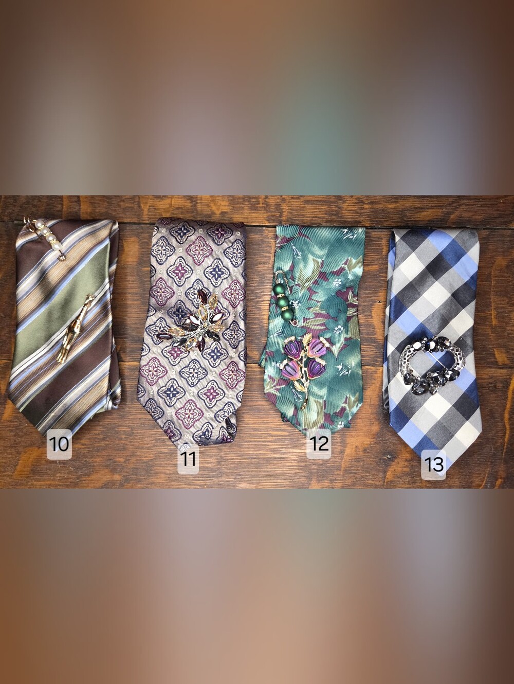 MADE TO ORDER Ladies Custom Ties Upcycled From Mens Ties - Picture 4 of 16
